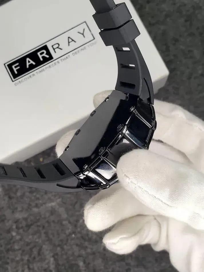 Black Square Skeleton Watch