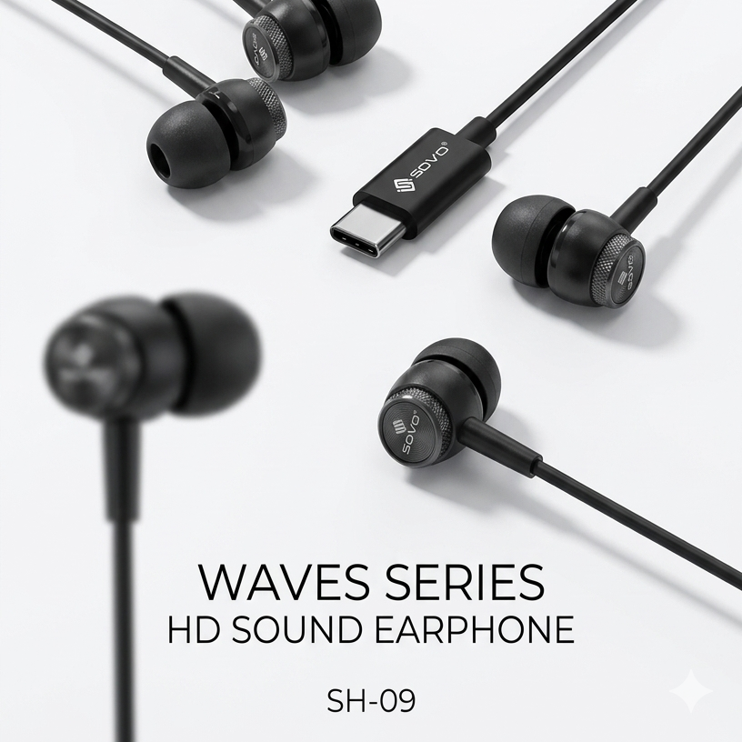 Type-C Earphones with Heavy Bass