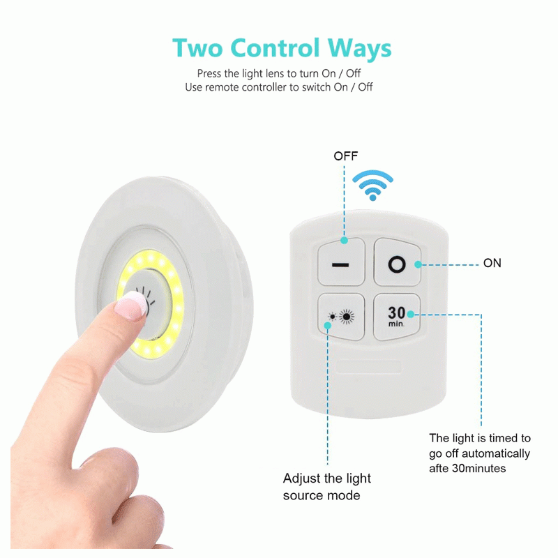 Pack Of 3 LED Remote Control Lights
