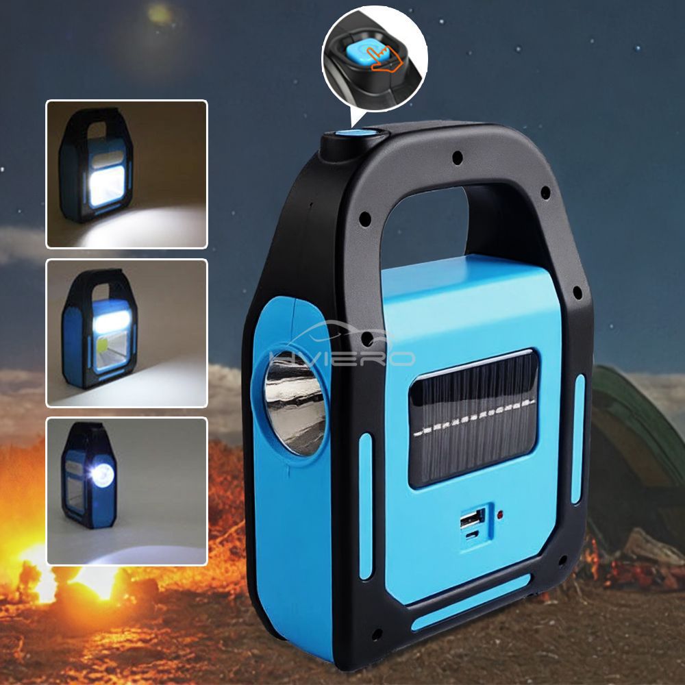 Emergency Rechargeable LED Light With Solar Panel