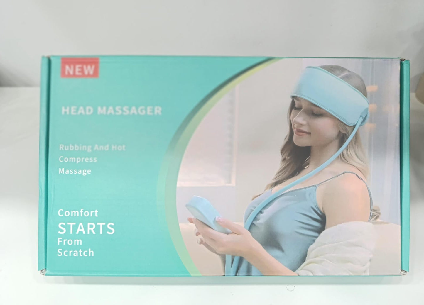 Electric Head Massager With Air Compression Kneading Heat Therapy
