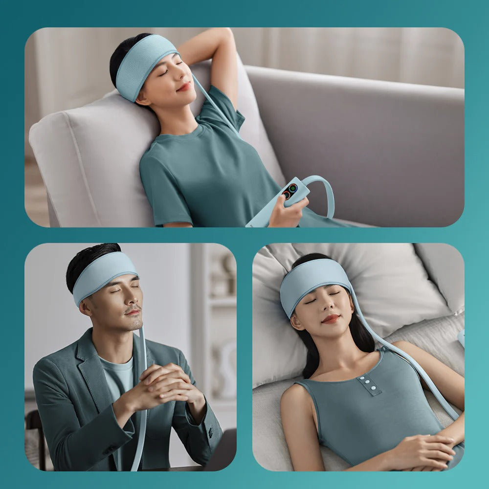 Electric Head Massager With Air Compression Kneading Heat Therapy