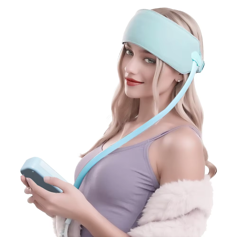 Electric Head Massager With Air Compression Kneading Heat Therapy