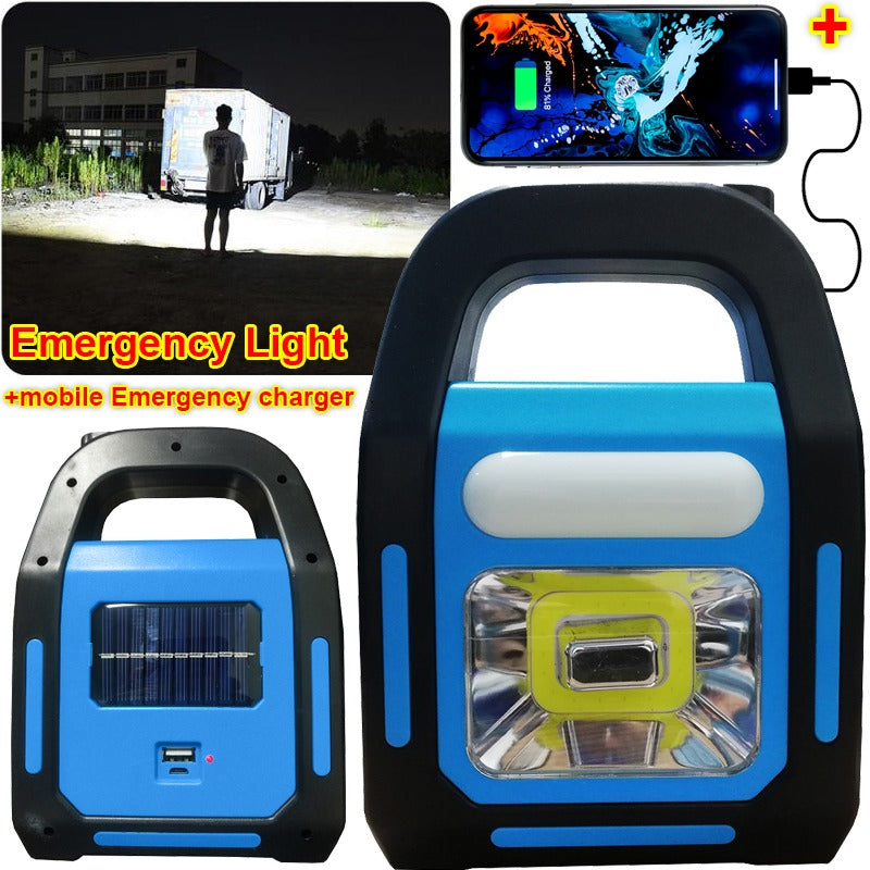 Emergency Rechargeable LED Light With Solar Panel