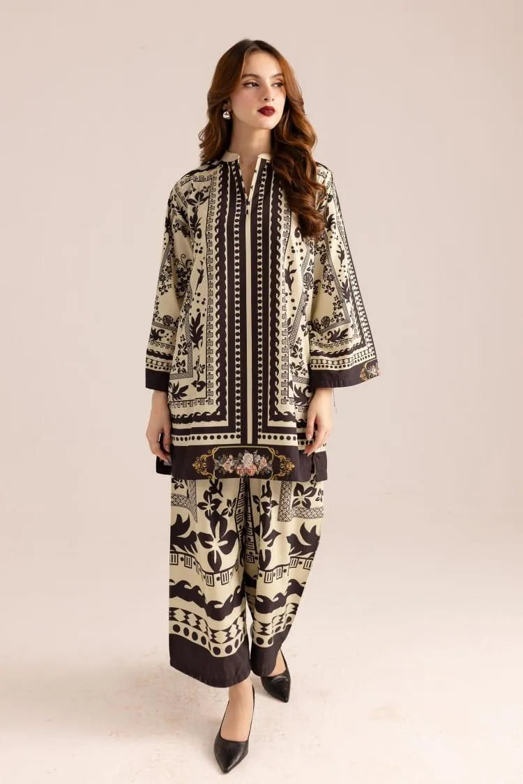 Full Printed Hania Amir Shirt With Printed Flapper 2 Peace