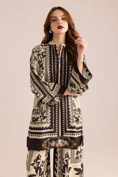 Full Printed Hania Amir Shirt With Printed Flapper 2 Peace