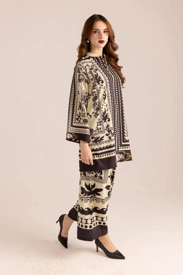 Full Printed Hania Amir Shirt With Printed Flapper 2 Peace