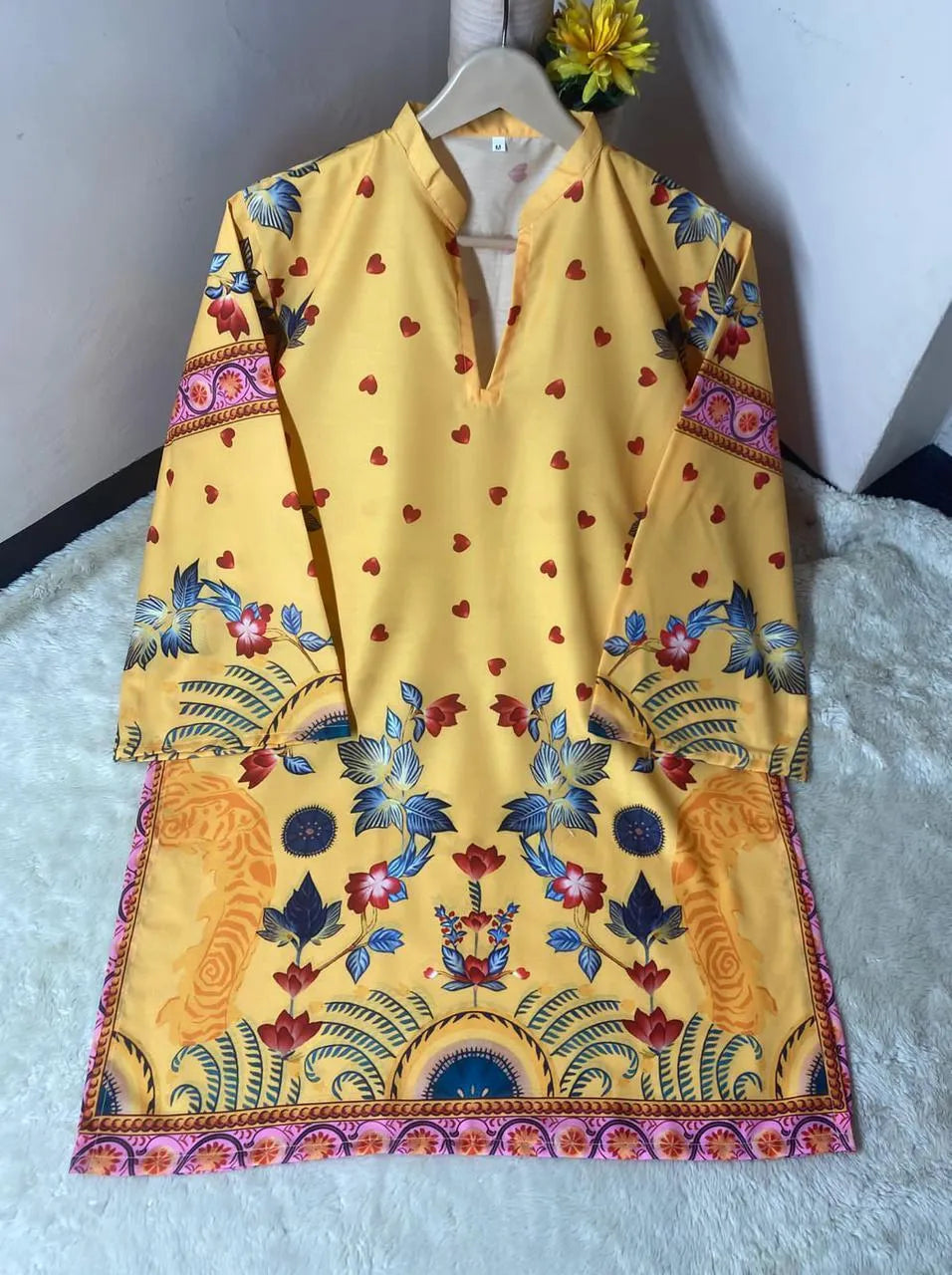 1 Pc Women's Stitched Lawn Printed Top