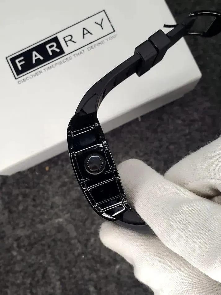 Black Square Skeleton Watch