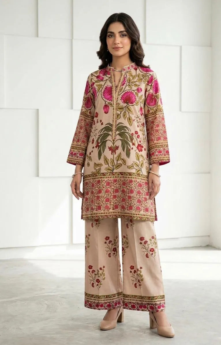 Women's Stitched Silky Lawn Printed 2 Pcs