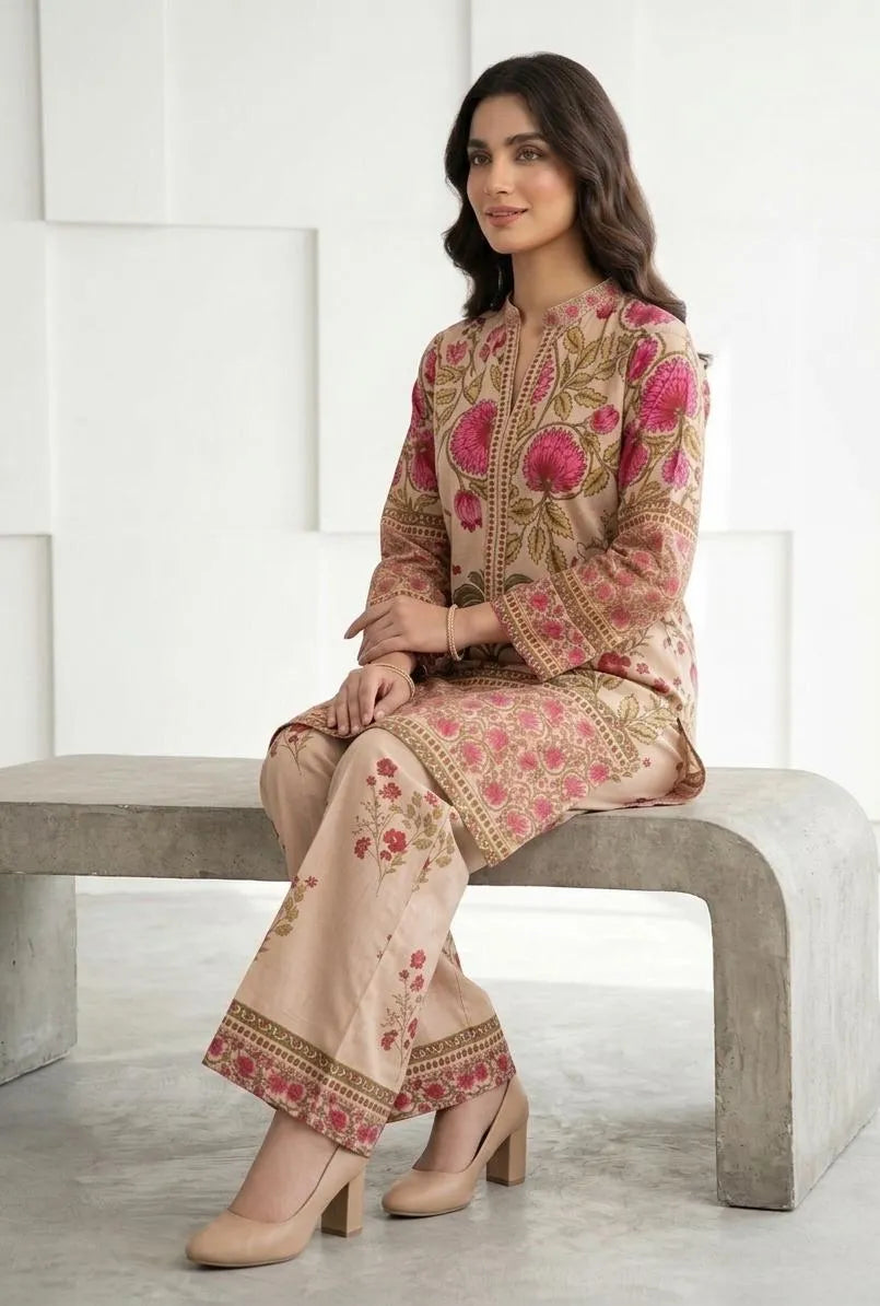 Women's Stitched Silky Lawn Printed 2 Pcs