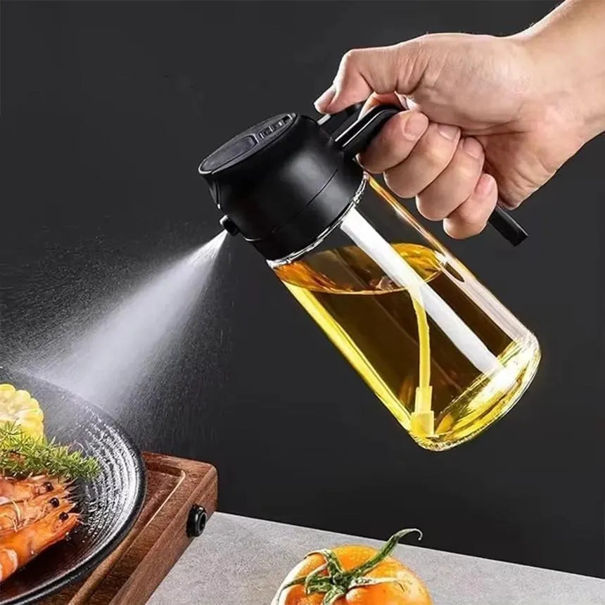Premium Glass Oil Container with Spray Function