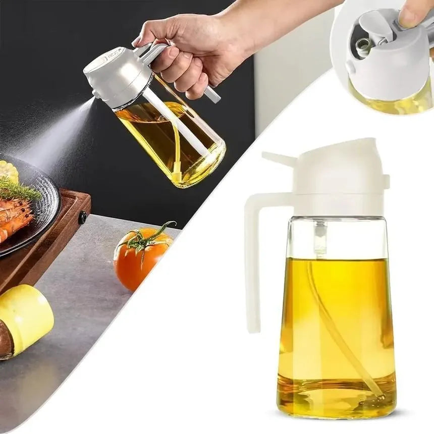 Premium Glass Oil Container with Spray Function